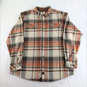 Legendary Whitetails Men's Casual Plaid Shirt - Rust, Black, Ivory